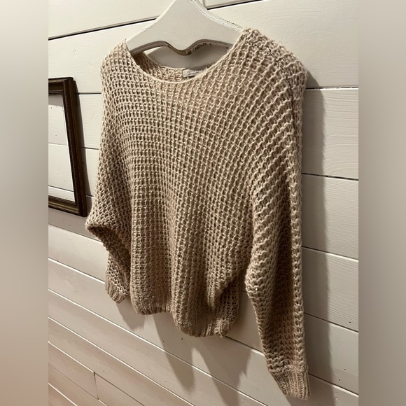 🤎NWOT Chunky Knit Beige Sweater - Active USA (S) - Picture 8 of 8